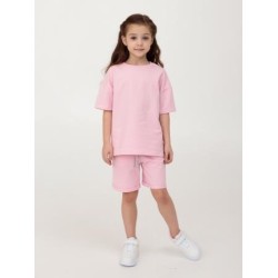 75-60 ФТ Костюм однотонный (футболка+шорты), нежно-розовый. 75-60 ФТ Костюм однотонный (футболка+шорты), нежно-розовый.